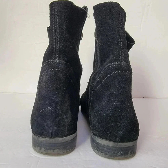 Frye & Co Sarah Shortie Black Suede Boots Size 10 - Picture 2 of 5